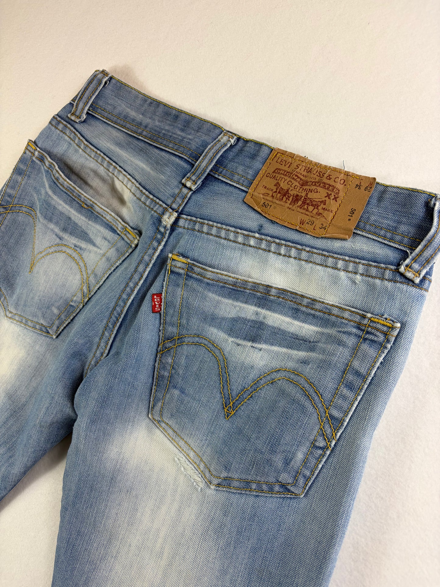 Blugi prespălați Levi Strauss & Co 501