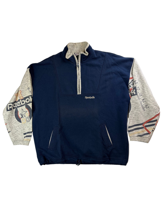 Pulover vintage Reebok cu fermoar