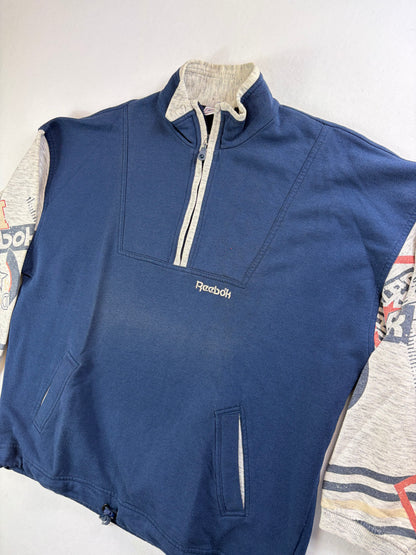 Pulover vintage Reebok cu fermoar
