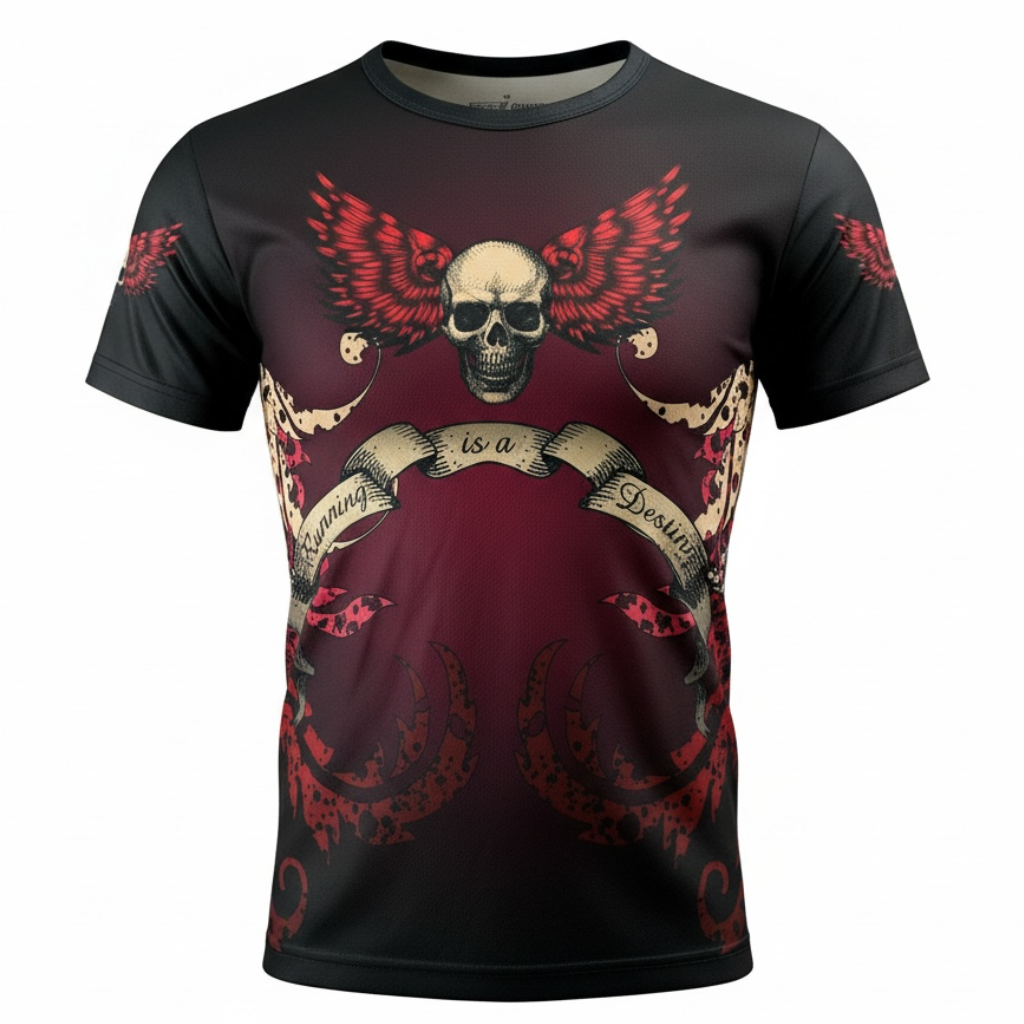Tricou cu imprimeu Craniu în Stil Y2K