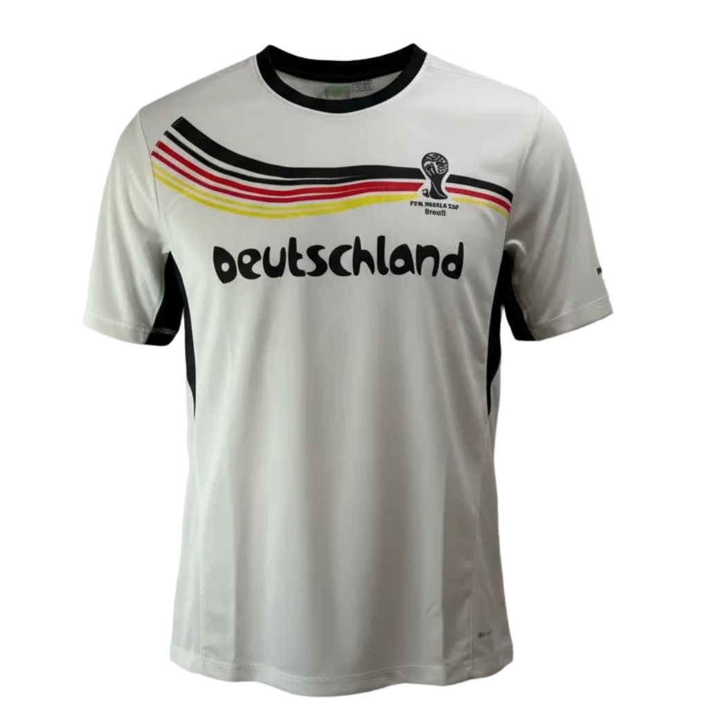 Tricou vintage de fotbal Cupa Mondială FIFA Brazilia vs. Germania