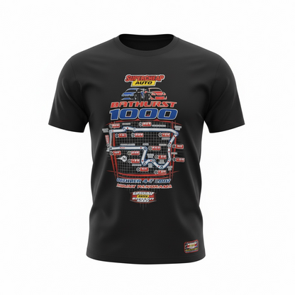 Y2K ausztrál szuperolcsó autós Bathurst 1000 póló