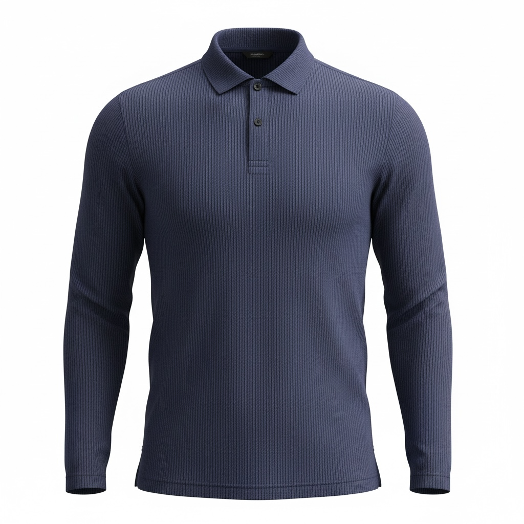 Tricou polo cu mânecă lungă Massimo Dutti