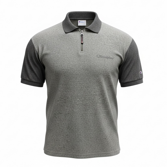 Tricou polo Champion vintage cu fermoar