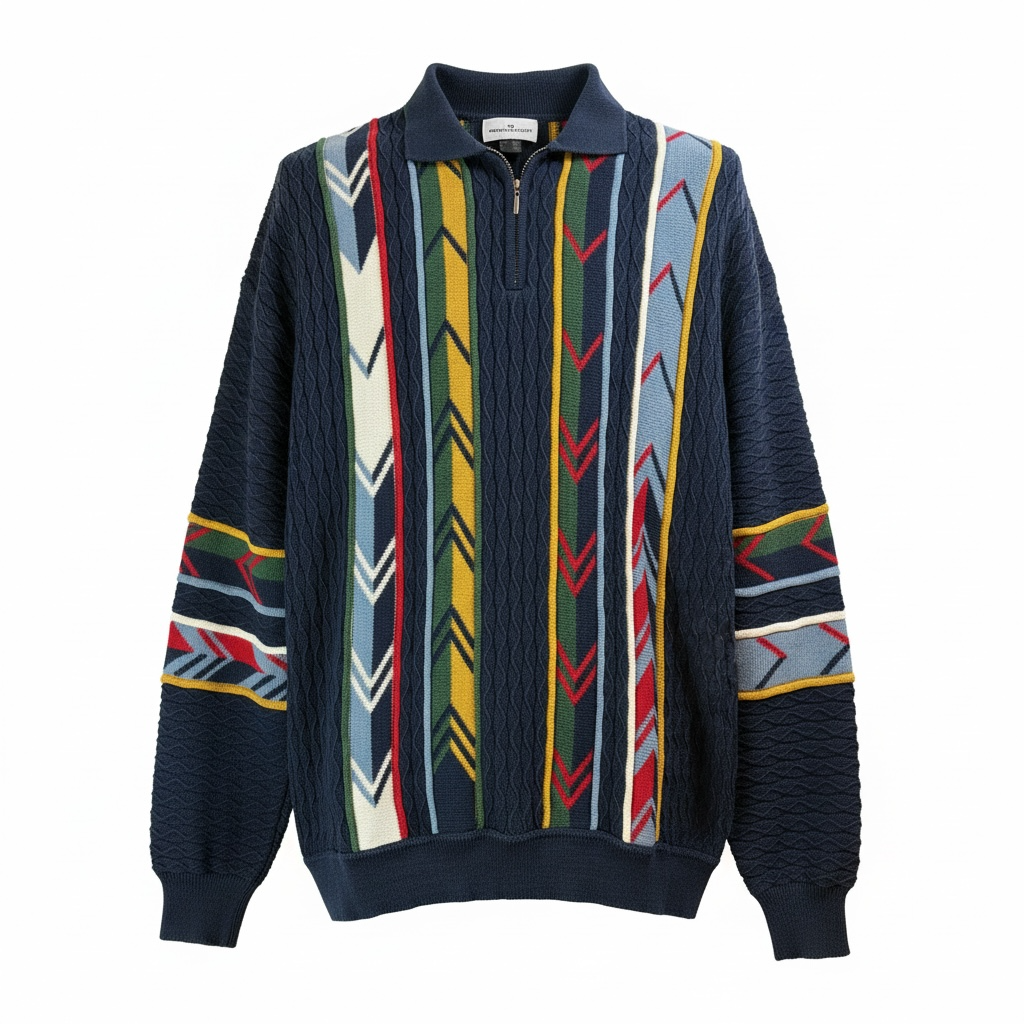 Pulover cu fermoar vintage Umberto Rosetti