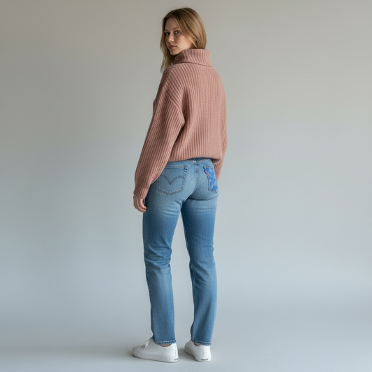 Blugi de damă conici Levi Strauss & Co x CLOT *RARI*