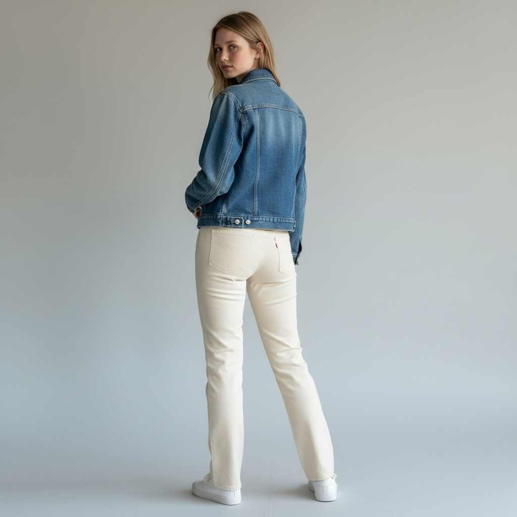 Vintage Levi Strauss & Co női magas derekú egyenes szabású farmernadrág